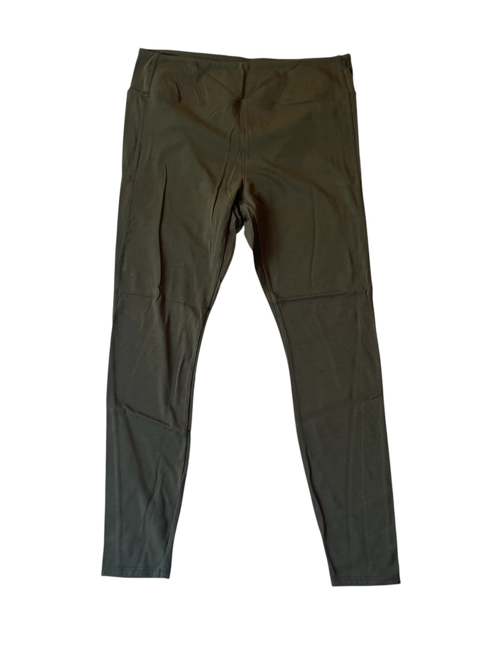 American Giant leggings 12 Green Mid rise waist Ankle crop Womens Athletic